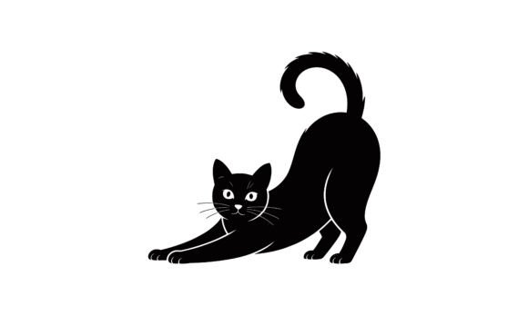 Black Cat Stretching Silhouette Review