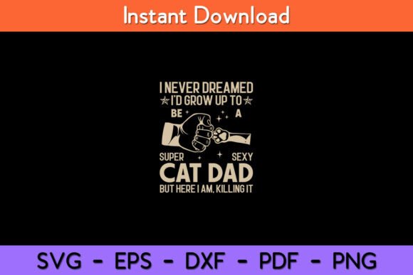 Cat Dad Humor Design Funny Cat Lover Review