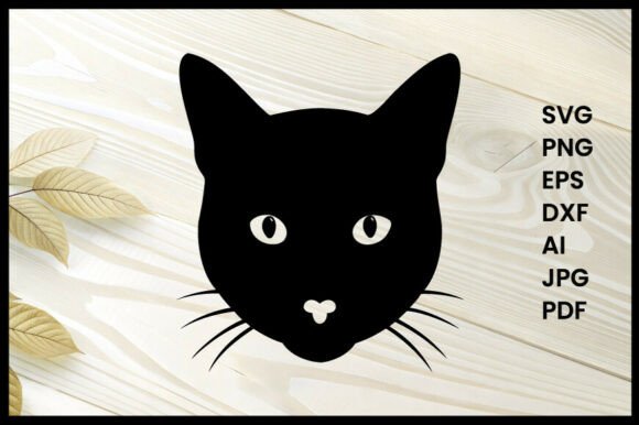 Cat Head Silhouette Vector Illustration Review