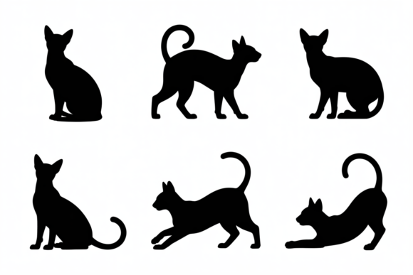 Cat Poses Black Silhouettes: A Designer's Review