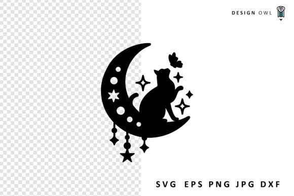 Cat Sitting on the Moon SVG Review