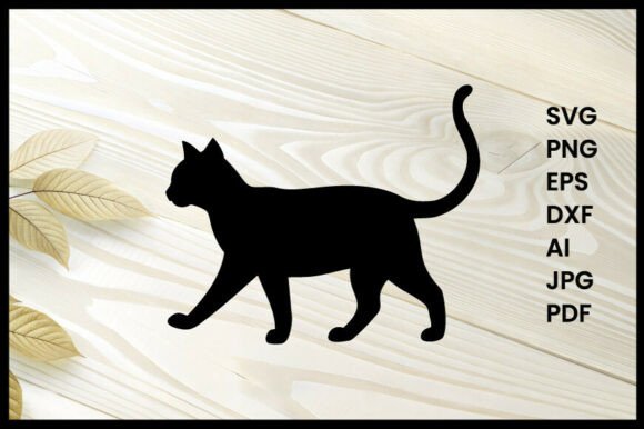 Cat Walking Silhouette Vector Review