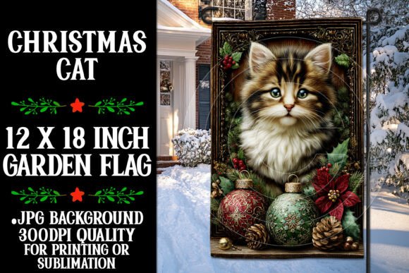Christmas Cat Garden Flag Design 1 Review