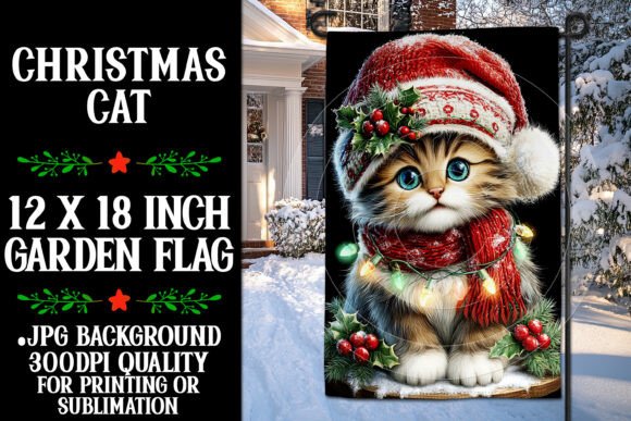 Christmas Cat Garden Flag Design 3 Review