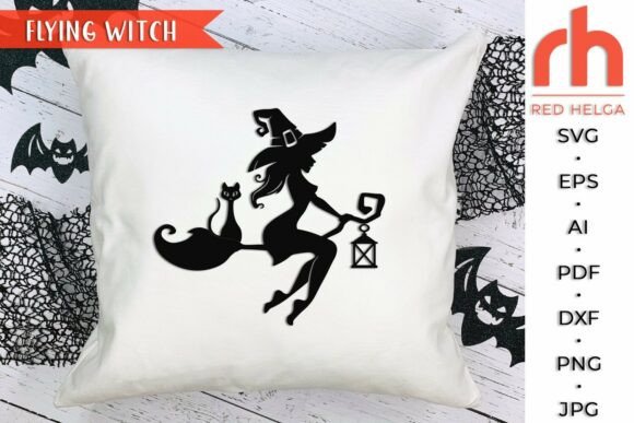 Flying Witch SVG, Halloween Shirt Review