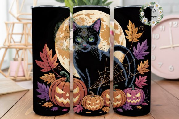 Mystical Halloween Cat 20oz Tumbler Wrap Review