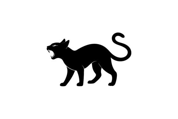 Silhouette of a Yawning Cat Stretching B Review